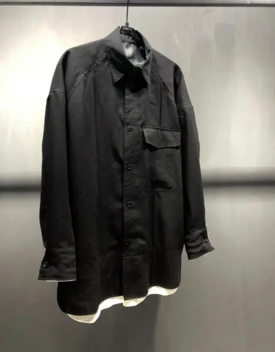 XS-6XL! Новая мужская одежда модная оригинальная комбинированная белая драпированная рубашка с подолом плюс размер костюмы певицы
