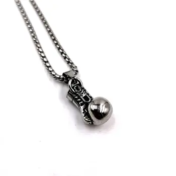 

Guantes de boxeo collar de acero inoxidable mini moda lindo collar de boxeo joyería de fiesta joyería de hombre colgante moda