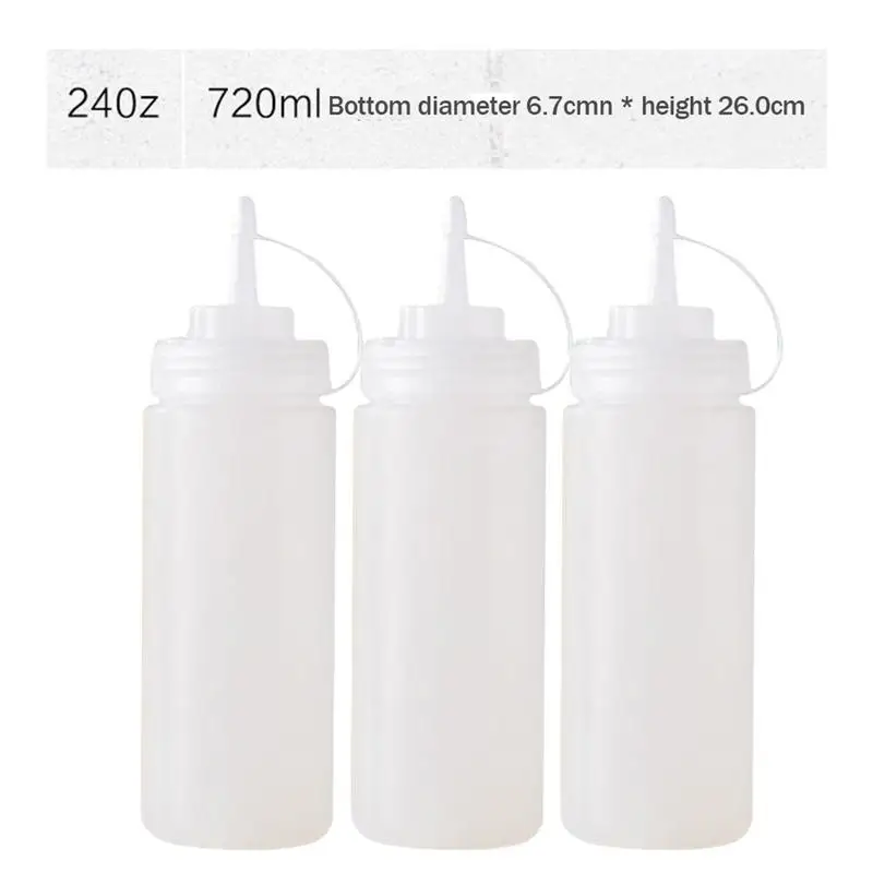 1pc 240ml Plastic Sauce Bottle Squeeze Pot Squeeze Pot Chocolate Sauce Bottle Jam Tomato Salad Bottle Squeeze Bottle