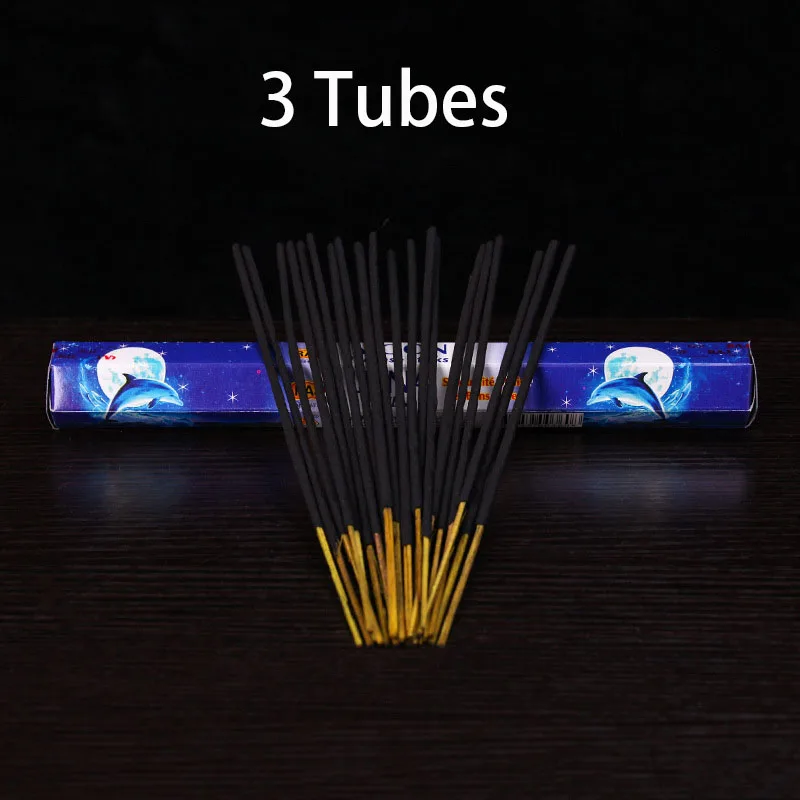 3 tubes Футболка голубая луна индийский палка Ладан 3/6 трубы Линия освежитель воздуха и буддийские поставок Ладан палочки искусственные запах оптом палочки - Аромат: 3 tubes