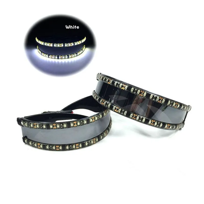 Светодиодный люминесцентный модный ночной светящийся очки нестандартные бокалы бары ночной показ продукты Хэллоуин украшения маска
