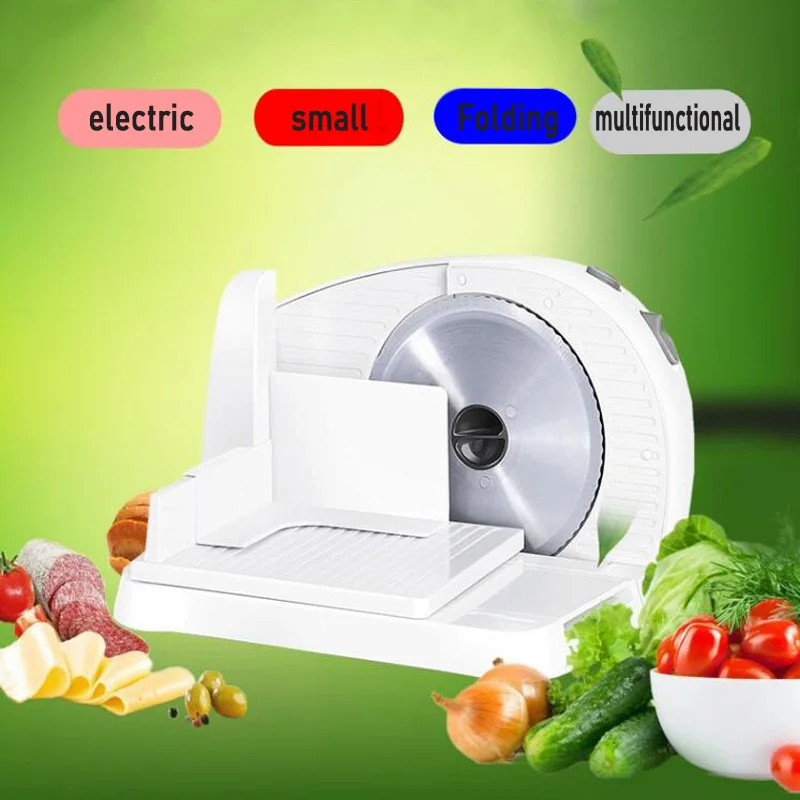 Electric Meat Cutter Slicer Home Commercial Fold Bread Fat Cow Lamb