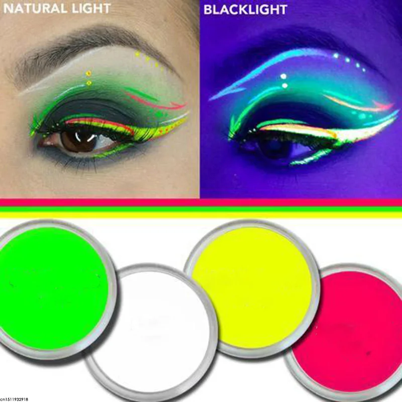 Water Activated Eyeliner Glow in Dark Eyeliner Neon Stage Clubbing in  Blacklight UV Fluorescent Aqua Liner Electric Cake Eyeline