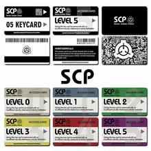 Наклейки для карт SCP специальные процедуры удержания основы Логотип Косплей карта доступа класса