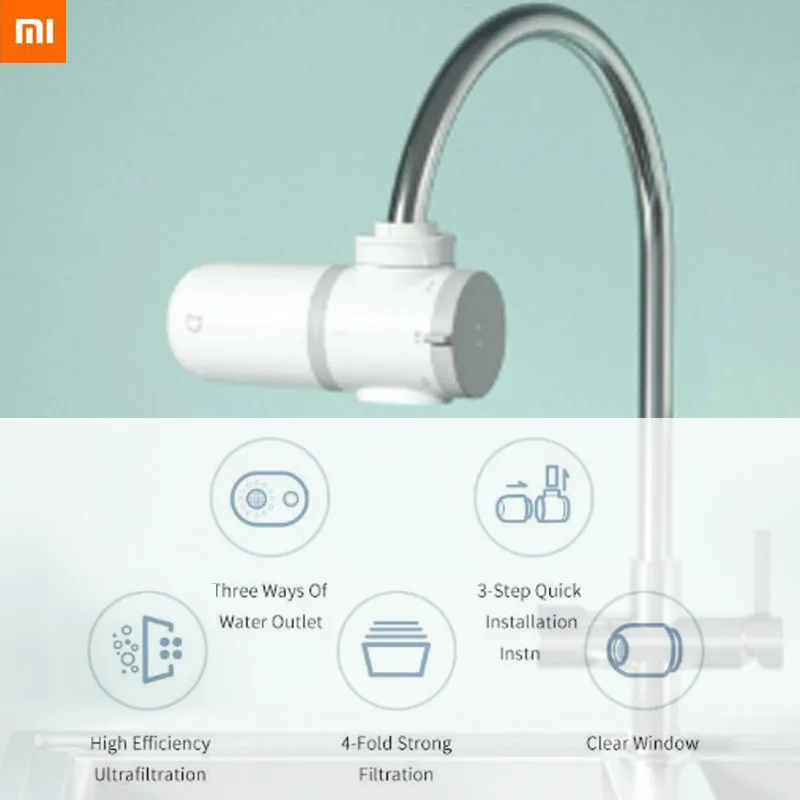 

2020 In Stock Xiaomi Mijia Faucet Water Purifier Bathroom Water Filter Faucet For Kitchen