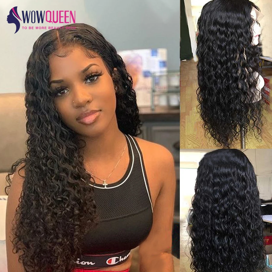 Wowqueen Water Wave Wig Malaysian 360 Lace Frontal Wig Remy 13x6 Lace Front Wig Human Hair Wigs Pre Plucked With Baby Hair