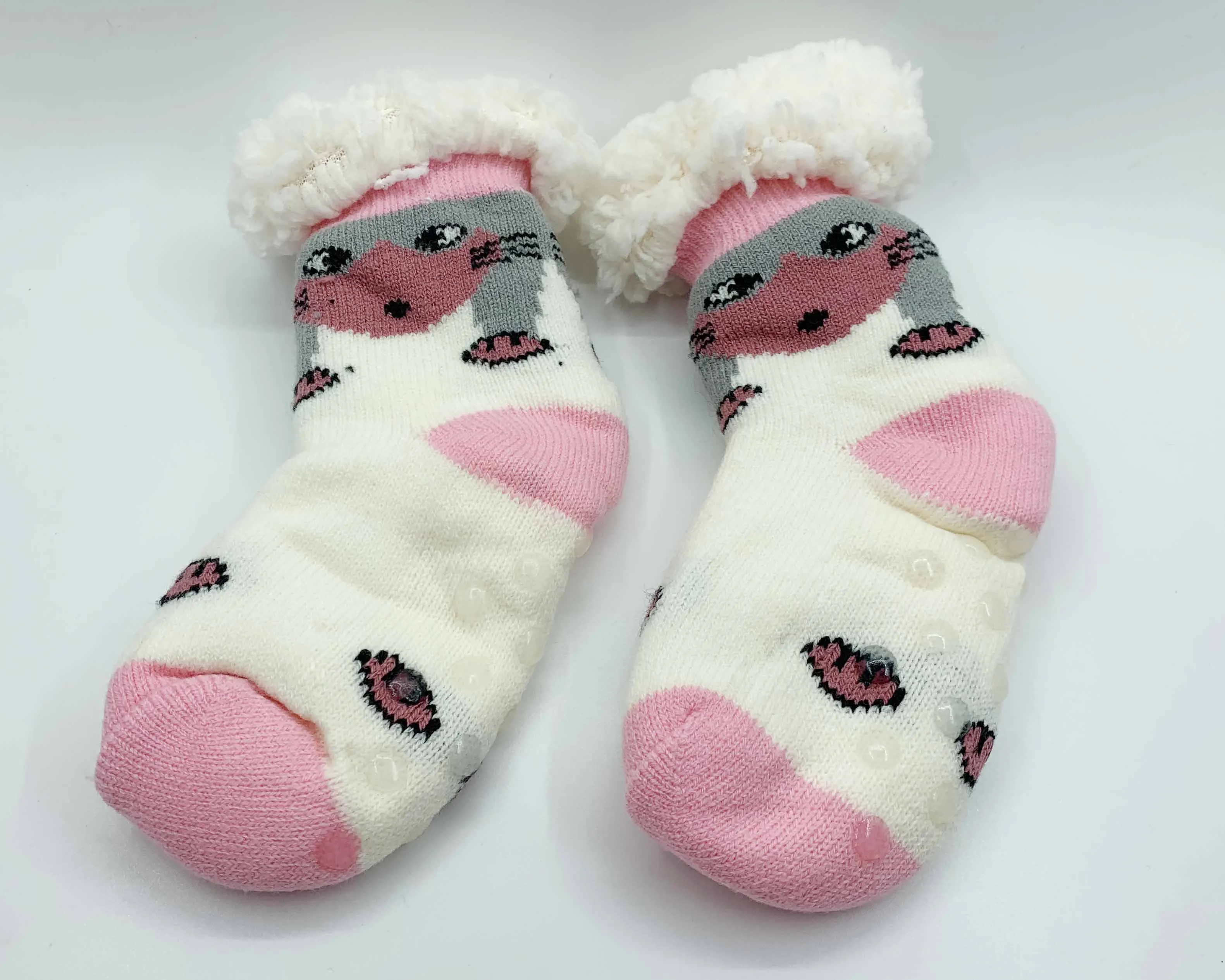 Детские плотные домашние хлопковые носки для мальчиков и девочек с супер начесом; носки для сна с мышкой