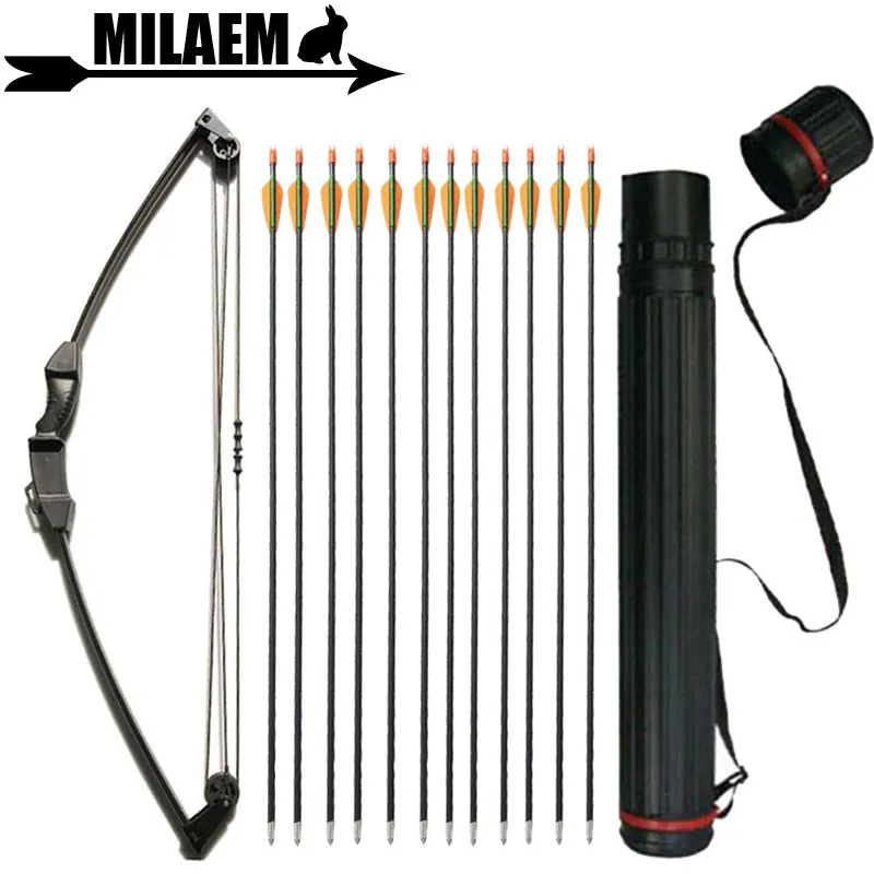 

12lbs Archery Compound Bow Set Children Training Bow For Kids Gifts Garden Game Target Shooting Accessories