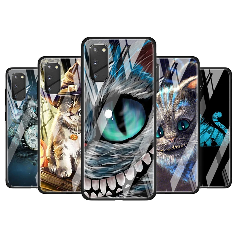 Чехол из закаленного стекла Алиса в стране чудес для Samsung Galaxy S20 S10 S9 S8 S10E FE Ultra Plus Lite