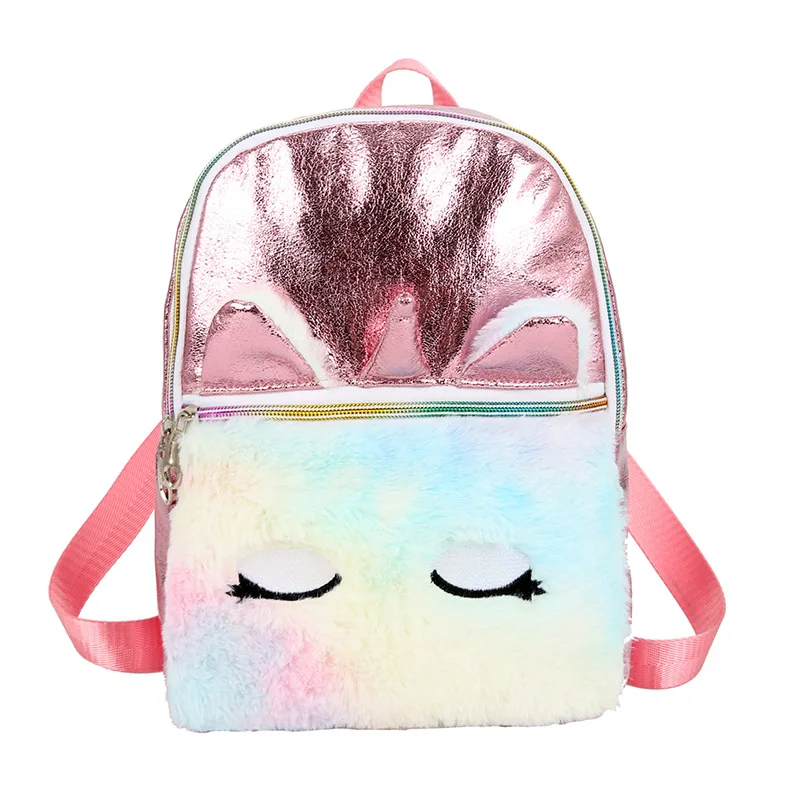 Новинка 2020 года Детский плюшевый рюкзак с единорогом из искусственной кожи Милая
