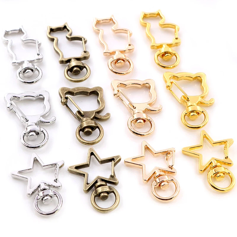 10pcs/lot Snap Hook Trigger Clips Buckles For Keychain Lobster Lobster Clasp Hooks for Necklace Key Ring ClaspDIY Making