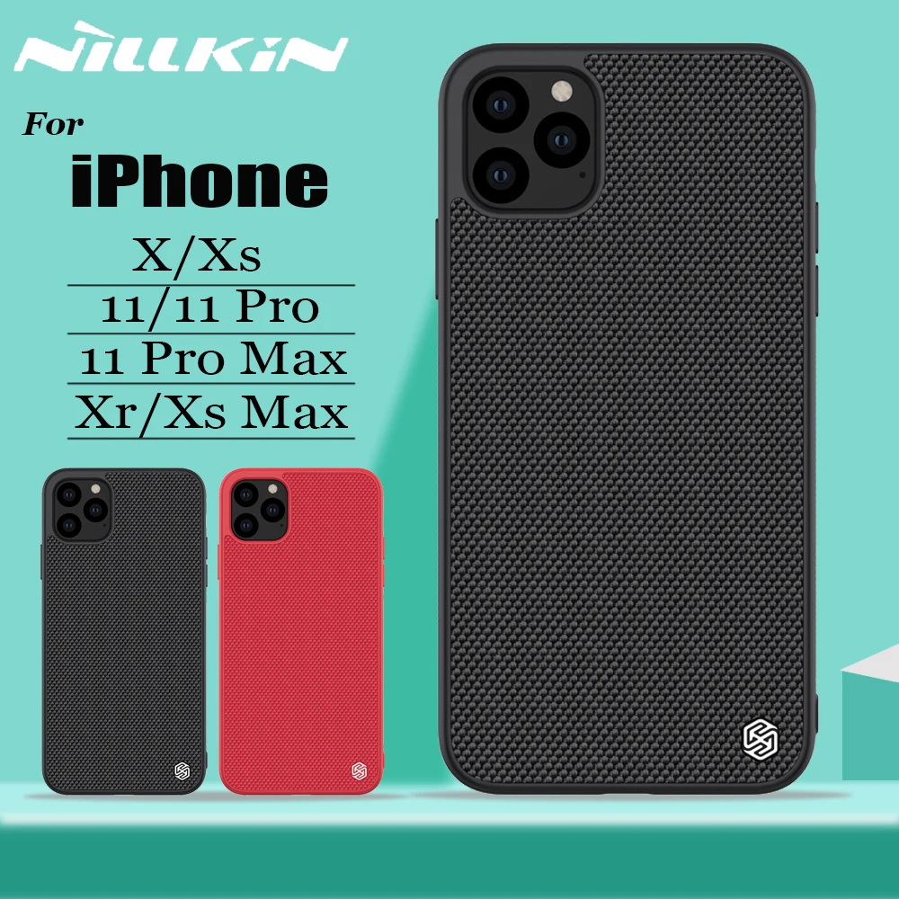 Чехол NILLKIN для iPhone 11 Pro Max X Xr Xs Max, текстурированный нейлоновый нескользящий Роскошный Матовый чехол s для iPhone 11 Pro