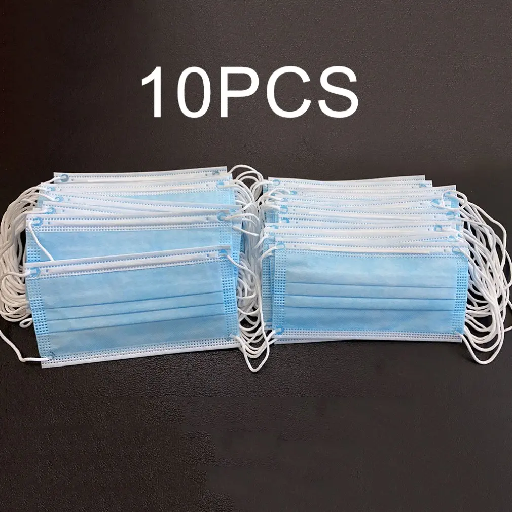 

Disposable 10 Pcs Anti-dust Safe and Breathable Face Mask Dental Surgical Dust Ear Loop Face Mouth Masks Respirator
