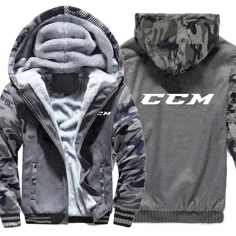 CCM Hoodies Camouflage sleeve Pullover Winter Jacket CCM Logo Sweatshirts Long Sleeve Coat 6