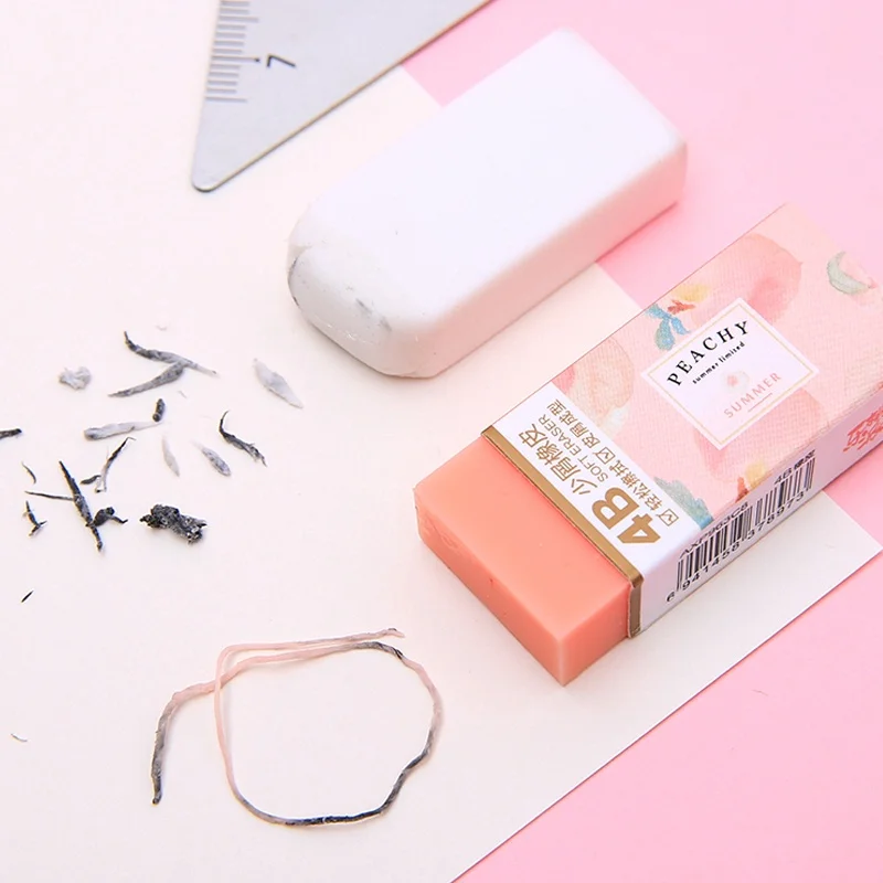 1pc Axp963C8 Student 4B Eraser Special Art Sketch Not Easy To Leave Marks for Students Prize Pink Girl Heart Stationery