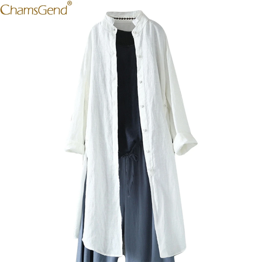 

Casual Loose Split Pocket Button Womens Tops And Blouses Boho Womens Tops And Blouses Long Sleeves Long Blouse Tops Solid Jul