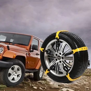 

5Pcs Auto Tire Snow Chains TPU Anti-Skip Belt Safe Driving For Snow Ice Sand Muddy Offroad For Most Car SUV VAN Wheel Sep20