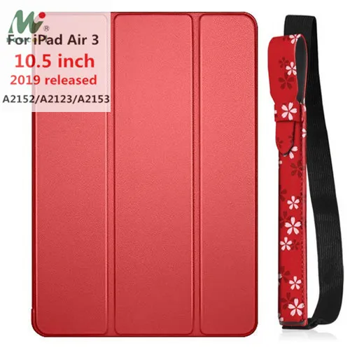 10.5 red holder Для iPad Air 3-го поколения 10,5 чехол Smart Cover Trifold Stand мягкая задняя крышка для iPad Air 3 10,5 дюймов 10,2 7th Автоматический Режим сна/пробуждения - Цвет: 10.5 red holder