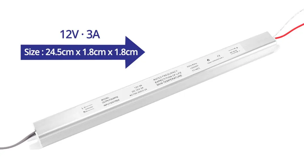 AC110V-220V светодиодный трансформатор 24 В/12 В 1.5A 2A 3A 4A 5A ультра тонкий импульсный режим источник питания для рекламы светильник Светодиодная лента