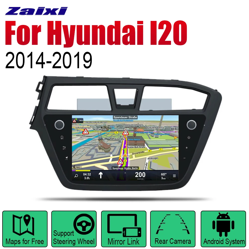 ZaiXi Авто плеер GPS навигация для Hyundai I20 2014 ~ 2019 автомобильный Android мультимедийная система экран Радио стерео ZaiXi Авто плеер GPS навигация для Hyundai I20 2014 ~ 2019 автомобильный Android мультимедийная система экран Радио стерео