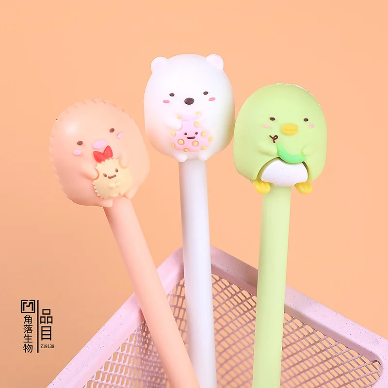 0,5 мм розовый зеленый синий цвет Sumikko Gurashi гелевые черные чернила для ручки рекламный подарок канцелярские принадлежности для школы и офиса