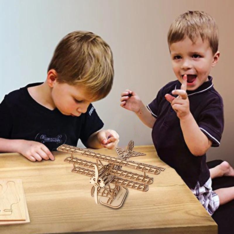 Robotime пазл серия DIY стимулирующий деревянный самолет игра 3D Модель Строительный набор популярные игрушки для детей и взрослых подарок Jooyoo
