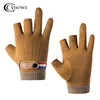 Winter Men Gloves 3 Fingerless Fishing Gloves Suede Keep Warm Outdoor Non-slip Protective Sports Cycling Gloves Half Finger ► Photo 1/6