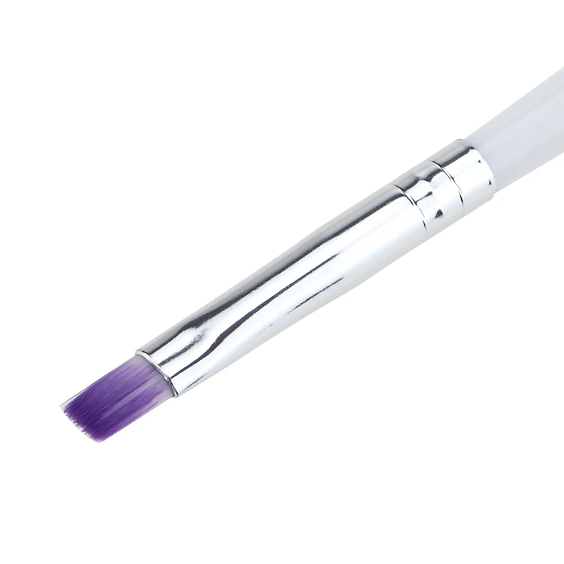 1 шт Кисть для дизайна ногтей, кисть для рисования УФ-гелем, ручка для рисования, инструмент для маникюра сделай сам, градиентная фиолетовая кисть, белая ручка