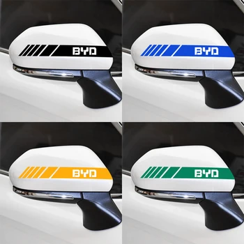 

2Pcs Car Rearview Mirror Stickers Safety Mark Car Reflective Strip Anti-collision Warning Tape for byd f3 s6 Car-styling