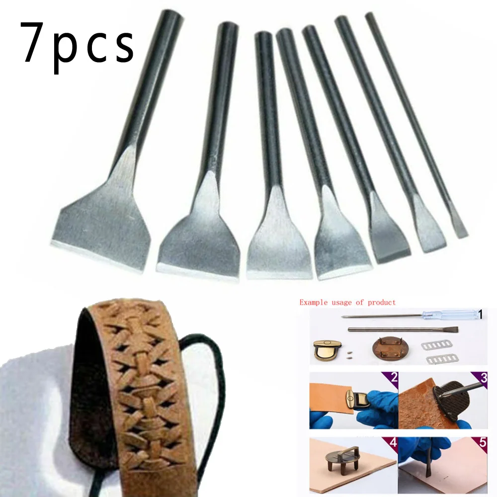 7 шт./компл. инструменты для кожевенного ремесла Пробойники прямой Дырокол DIY