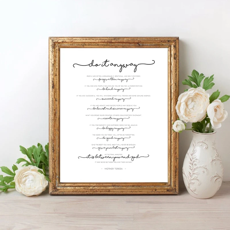 Bible-Inspiring-Art-Print-Mother-Teresa-Poster-Do-it-anyway-Gandhi-Quote-Christian-Wall-Art-Canvas (3)