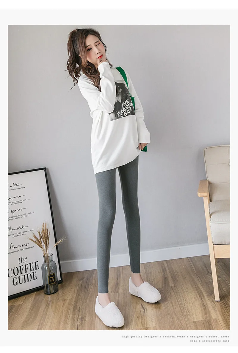 2021 Autumn Winter Women Warm Leggings Soft Thick Velvet Slim High Waist Elastic Pencil Pants Plus Size M-4XL Female Leggings white leggings