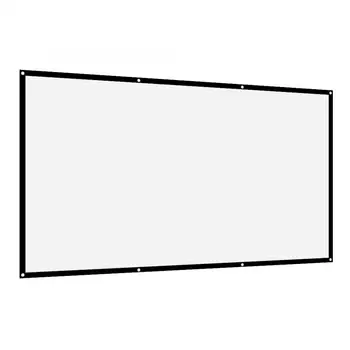 

16:9 Thicken Portable Non-Crease Soft White Polyester Projector Curtain Projection Screen