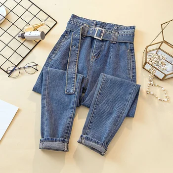 

Women High Waist Jeans Femme Casual Harem Pants Women Pantalon Femme Denim Loose Ladies Boyfriend Jeans For Women Trousers