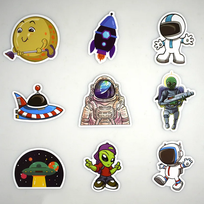 50 шт.(мультфильм spac) Смешанные Мультяшные игрушечные наклейки для автомобилей, велосипедов, мотоциклов, мобильных телефонов, ноутбуков, дорожные Чехлы, холодильники