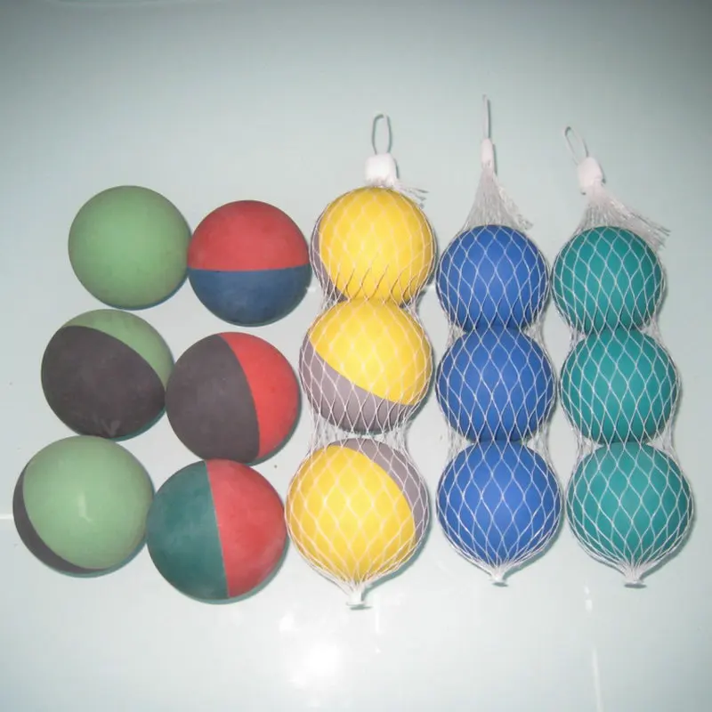 

Manufacturers Wholesale Color Double Color Ultra-stretch Hollow Rubber Ball Diameter 6. 0cm American-Style Squash Preferential P