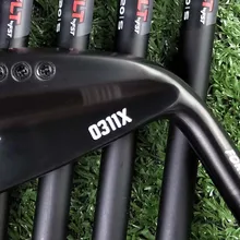 Железные черные 11X утюги для гольфа 1 и 2 и 3 и 4 и 5 стальной вал с крышкой стержня