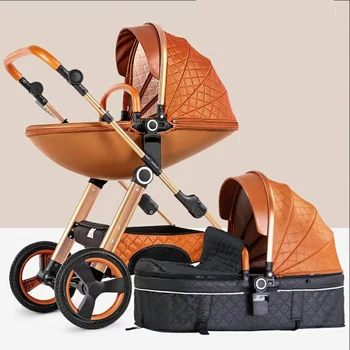 

free delivery! 2018 new high landscape stroller 2 in 1 can sit reclining foldable stroller