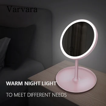 

LED light mirrors standing backlit mirror touch for Makeup chargeable Three levels of lights 90 degree rotation Makeup morning