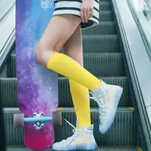 Женские носки, одноцветные зимние теплые длинные носки для высоких ботинок, выше колена, до бедра, высокие женские носки, для девочек, Sokken Meias, влагостойкие# BD