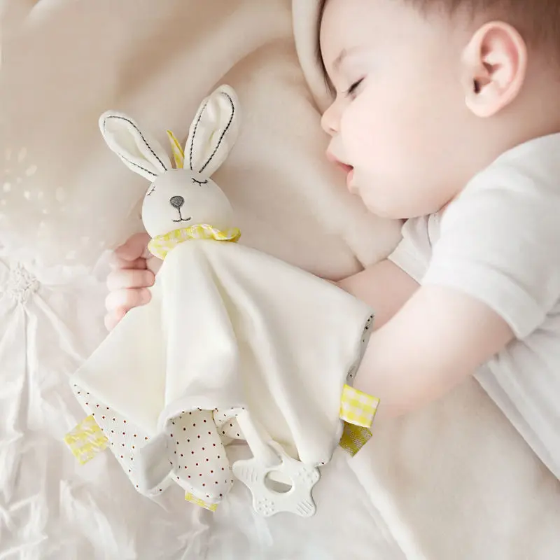Baby Comforter Toy Bunny Plush Stuffed Toy Appease Baby Sleeping Soft Soothing Towel 0 12 Months