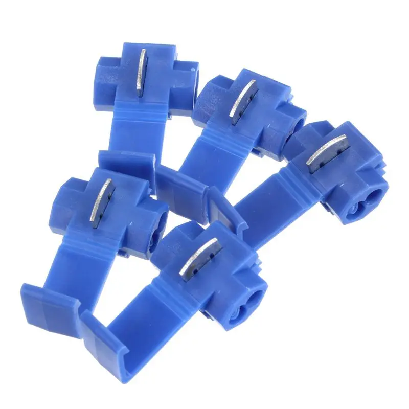 

Hot New 50 x Blue Scotch Lock Wire Connectors Quick Splice Terminals Crimp Electrical