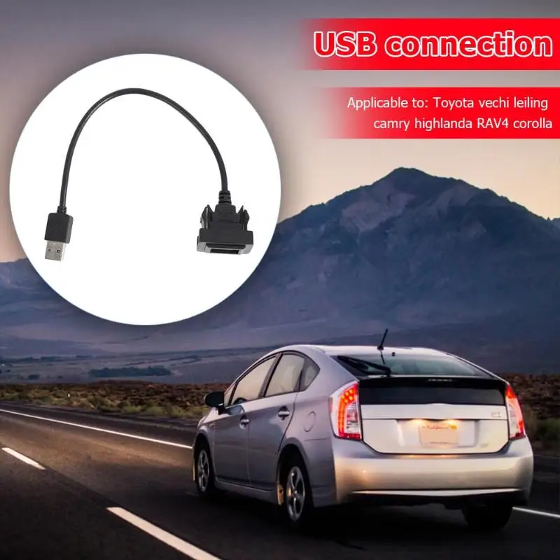 Автомобильный приборной панели флеш-крепление USB 2,0 порт Панель удлинитель строгие стандарты качества отличный пластиковый адаптер для Toyota