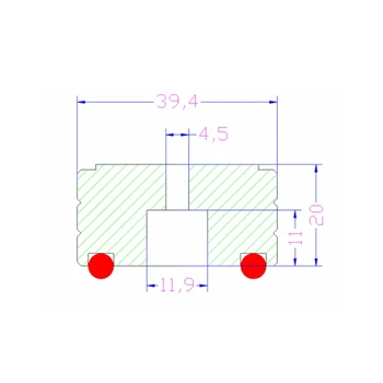 

4PCS 20*8mm Aluminum Alloy Amplifier Feet Shock Absorber Speaker Feet Pads