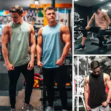 CA тренажерный зал мужской жилет бодибилдинг майка топы Мышцы Одежда Фитнес Спорт Мужской сплошной Повседневный майка, одежда