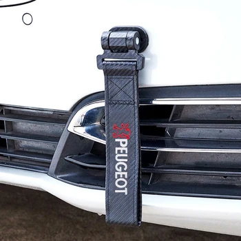 

Car Trailer Tow Rope Belt for Peugeot 206 307 308 508 106 107 406 5008 301 407 207 208 103 205 4008 3008 Front Bumper Decoration