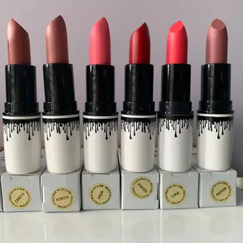 

(5pcs/lot)FASHION Lady Makeup Waterproof Liquid Llipstick Matte Lasting Kilie Lip Tint Red star 12 colors