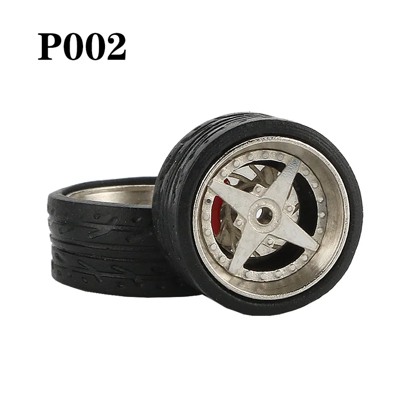 4 шт./компл. 1: 64 Сплав изменение колеса автомобиля резиновые шины ремонт колеса для моделей автомобилей, автомобильные аксессуары игрушки для взрослых коллекции - Цвет: P002