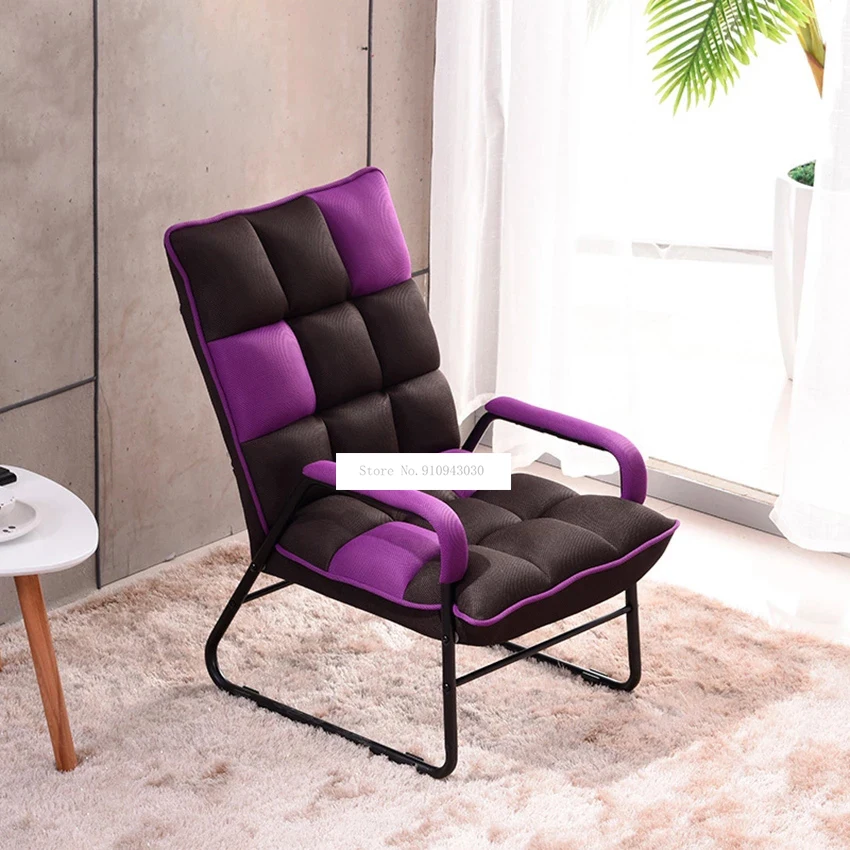 

002HPHC Single Sofa Chair Cloth Art Bedroom Reading Relaxing Chair Modern Simple Lazy Sofa Living Room Folding