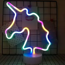  Neon Signs LED Moon Flamingo Pineappl Colorful Pink Led Light for Bedroom Decoration Neon Sign Wallpaper Christmas Neon Bulb 